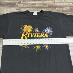 Vintage Riviera Hotel & Casino Single Stitch Graphic Tshirt XL Black VTG 90s