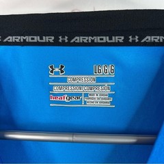 Under armour tshirt compression heat gear Men’s Blue and Black Short Sleeve Tee
