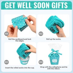 Get Well Soon Gifts After Surgery Socks for Women Inspirational Present Green