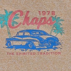 Chaps Along The Seacoast Graphic T-Shirt Men’s L Orange Polyester Spandex