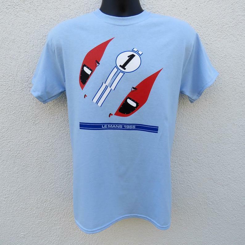 NEW 1966 LeMans 24 Hours RACE FORD GT40 # 1 T-Shirt KEN MILES FERRARI MOVIE