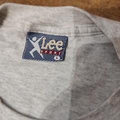Vintage Lee Jeans Sports Shirt Men’s Size Large Gray Short Sleeves 100% Cotton