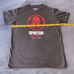Spartan Sprint Short Sleeve Gray Logo T-Shirt Large