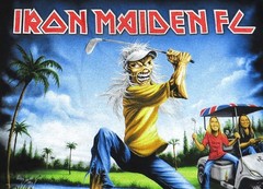 vtg Iron Maiden FC EDDIE GOLF FLORIDA 2011 t-shirt Final Frontier Dates FAN CLUB