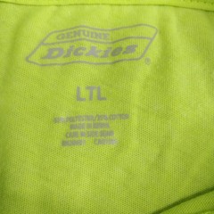 Dickies Shirt Mens Large Tall Hi-Vis Yellow Pocket Crewneck Safety Performance