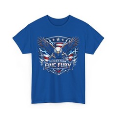 Operation Epic Fury T-Shirt, USA Flag with Eagle Military Patriotic Shirt