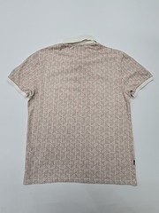 Pierre Cardin Polo Shirt Boys Beige Geometric Size M Regular Condition