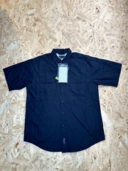 5.11 Tactical Series Shirt Mens Large Black Cotton Short Sleeve Button Up New