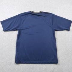 Vintage 90s Nike Team Mens Blue Short Sleeve Soccer Shirt Ribbed Swoosh Size M