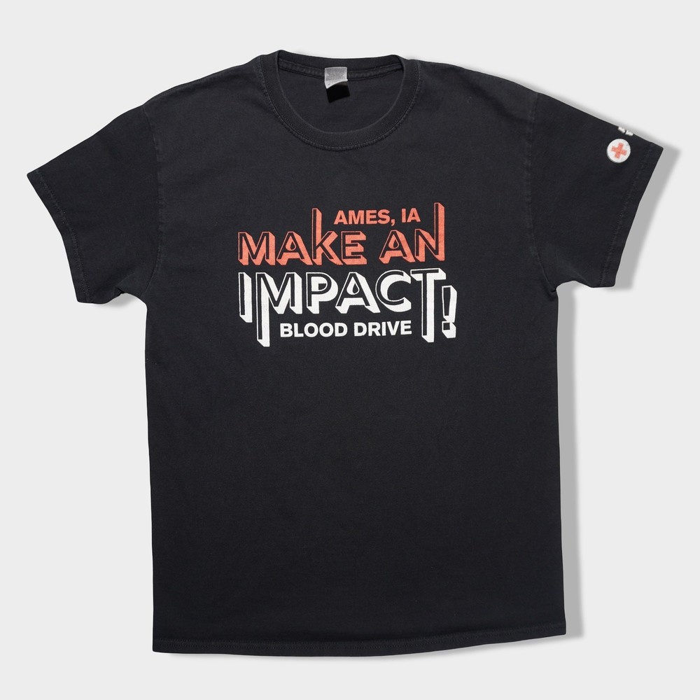 American Red Cross Blood Drive T-Shirt – Ames, Iowa – Gildan – M