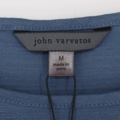 John Varvatos Men’s Dutch Blue Pima Cotton Slub Crew Neck T-Shirt Size M NWT