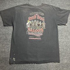 Red Dog Saloon Shirt Mens XL Black Alaska Wildlife Bar Graphic Tee Distressed