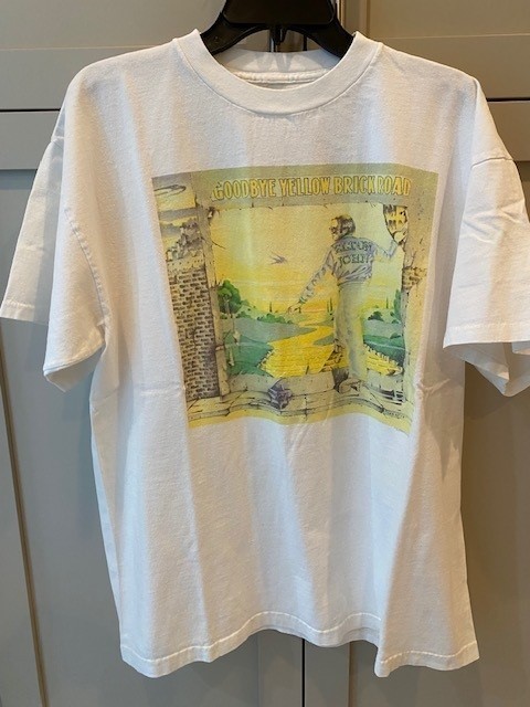 Elton John Goodbye Yellow Brick Road white t-shirt XL (tag missing)