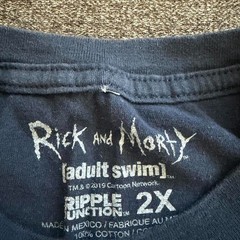 Rick and Morty Family Photo T Shirt Mens 2X Adult Swim Official Graphic Tee