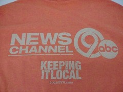 News Channel 9 ABC Syracuse NY T Shirt Size S Local SYR Orange Cotton Polyester