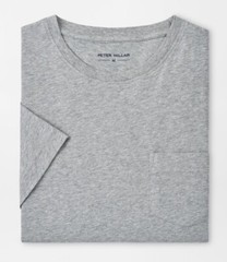 Peter Millar Size XL Crown Lava Wash Pocket Tee, Coastal Grey, NWT, $65