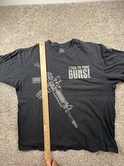Cabela’s Men’s T-Shirt Handgun stick To Your Guns Size 2XL Black