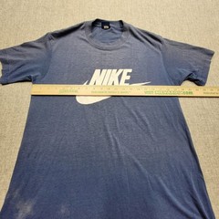 Vintage Nike Swoosh Tee Size Xl Blue Tag 1980s Faded Distressed Buttery soft