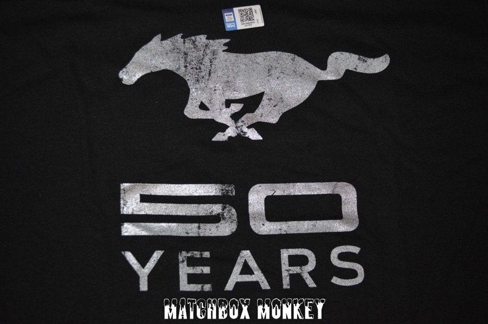 Ford Mustang 50th Anniversary Vintage Style T-Shirt Pony Officially Licensed