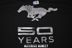 Ford Mustang 50th Anniversary Vintage Style T-Shirt Pony Officially Licensed