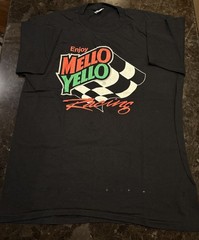 Vintage Mens Enjoy Mello Yello Racing T-shirt Size XXL Single Stitch Cal Cru