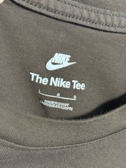 Nike Sportswear Colorblock Tee Mens L Brown Tan Asymmetric Curved Seam Cotton