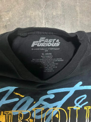 Official Fast & Furious Graphic Tee Men’s Black Streetwear T-Shirt XL