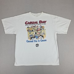 Vintage United Cerebral Palsy Casual Day Shirt Mens XL White St. Louis Cartoon