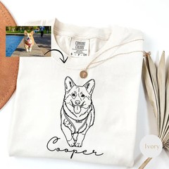 Custom Pet Photo Comfort Tee Personalized Dog Cat Memorial Gift Shirt Unisex