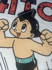 Osamu Tezuka Astro Boy Large White Graphic T-shirt Cotton Crew Anime Cartoon