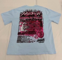 Hellstar Brainwashed World Tour 3005 Graphic T-Shirt Light Blue Size L