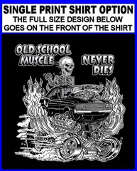 1970-74 Hot Rod Muscle Car Outlaw Gasser Drag Race Cartoony Skeleton Tank Top O3