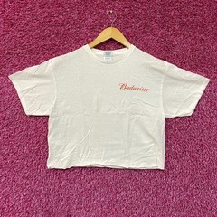 World Renowned Budweiser King Of Beers Crop Top Promo T-Shirt Medium