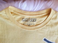 PAC-MAN JAPANESE LETTERING T-SHIRT YELLOW SMALL BY C-LIFE GROUP