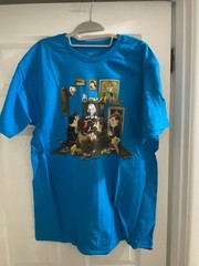 Vintage DOCTOR WHO Multi Doctor REFLECTIONS T-Shirt BRAND NEW! Size L Blue