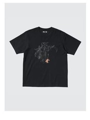 Uniqlo UT FINAL FANTASY Graphic T Shirt Size L Black Square Enix Video Game