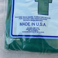 Fruit of The Loom T-Shirts Men’s XXL Vintage Bloopers Irregular Green *2 Packs*