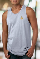 Embroidered Masonic Square and Compass Tank Top