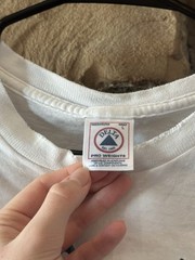 VTG 90s Carnival Cruise Line White T-Shirt Crop Distressed Large Men Unisex