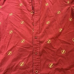 DC Comics The Flash Logo Button-Up Shirt Size XS
