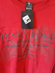 Men’s Henry Ford Model T USA Graphic Red GEAR XL Shirt–NEW, with Tag