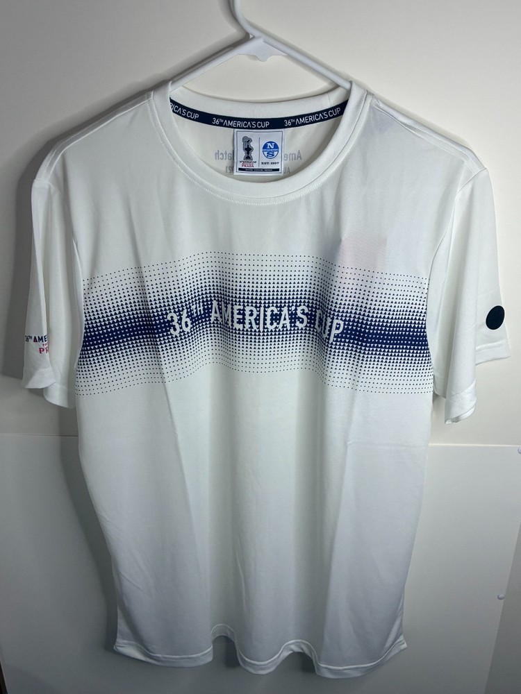 North Sails 36th America’s Cup Prada Shirt Mens M White NWT Sailing Tech Tee