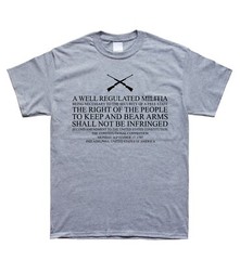 Pro 2nd Amendment T-Shirt – ‘Well Regulated Militia’ Patriotic Tee – Gun Rights