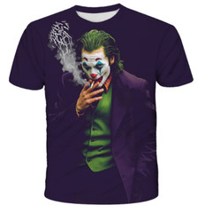 Comics Joker T-Shirt Cartoon Double-Sided Unisex Adult Size Large Medium Small