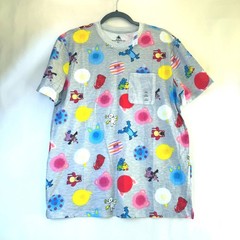 Disney Pixar Graphic T-Shirt With Pocket For Men – Size L 100% Cotton Mul