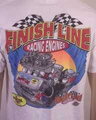 vintage 90s 00s Y2K Delta Tag Finish Line Racing Engines T-Shirt Pennzoil SZ L