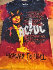 AC/DC Highway to Hell tie-dye T-shirt by liquid blue Hot Topic Small Angus Young