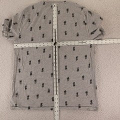 Gap Shirt Mens L Gray 100% Cotton All Over Print AOP Pocket