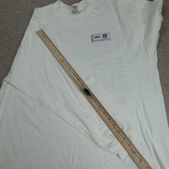 Bills Seahawks Shirt XL White Double Sided Long Sleeve Vintage 2001