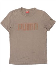 PUMA Mens Graphic T-Shirt Top Small Grey Cotton AC02